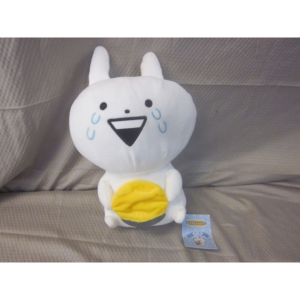 Usagyuuun Crying Broke Bunny Rabbit 12" Mochi Plush Coin Pouch Japan NWT